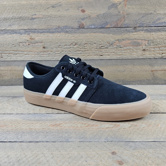 adidas Originals Seeley XT Low Profile Leather Shoes Black/White - Picture 2 of 11